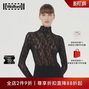 Wolford 高领上衣53193 沃尔福特Floral蕾丝花长袖