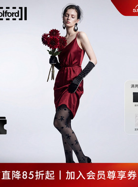Wolford/沃尔福特2026新款春夏Tights20D图案黑丝轻薄连裤袜19501