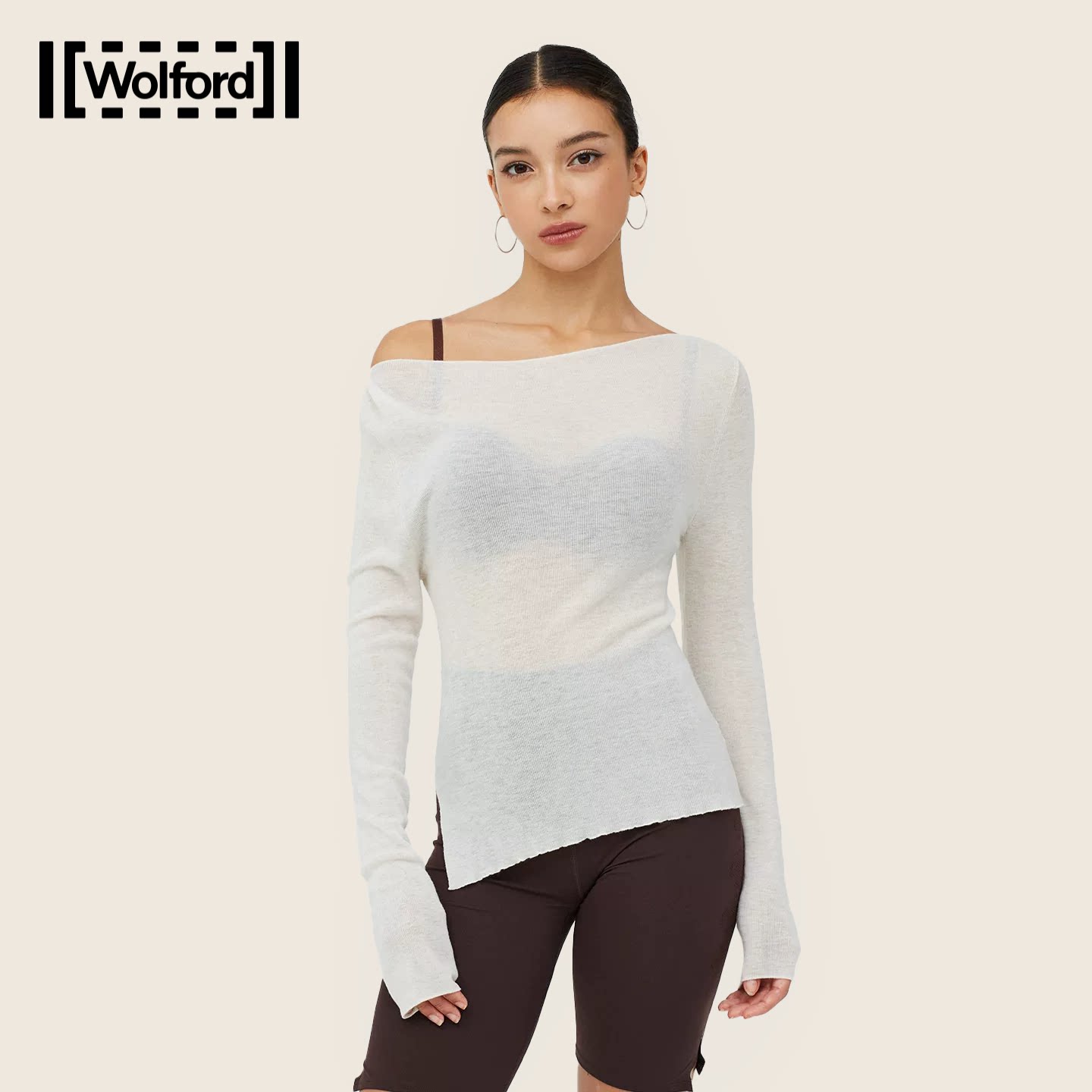 Wolford/沃尔福特2026年秋季新款修身高弹轻透超薄羊绒衫53784
