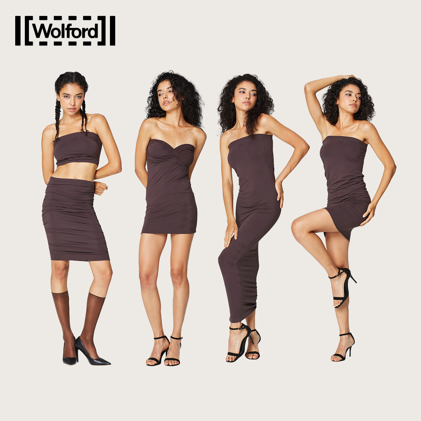 Wolford【W系列】百变穿搭无缝一体高弹优雅魔术裙连衣裙53736