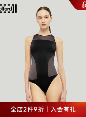 Wolford/沃尔福特Sheer半透性感优雅圆领无袖连体衣78319