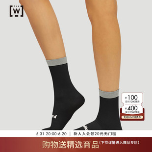 春夏新品 Wolford 沃尔福特W运动时尚 60D反光Logo短袜女48093