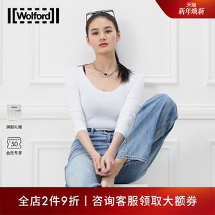 休闲时尚 低领中袖 设计连体上衣女76037 沃尔福特Tokio修身 Wolford