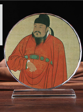 唐朝画像水晶模型摆件工艺品