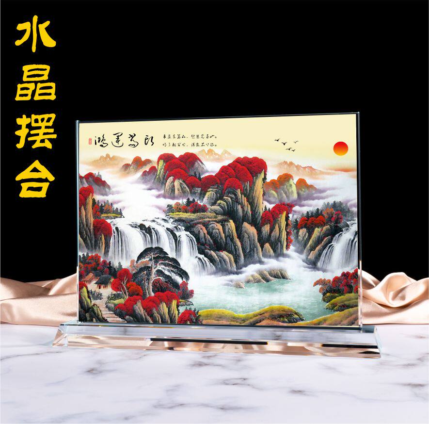 玻璃装饰点缀新中式玄关纯手工制作