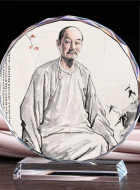 红楼梦画像人偶书房模型水晶摆件