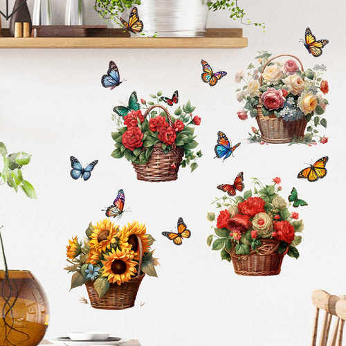 3D立体墙贴仿真花朵卧室床头遮丑