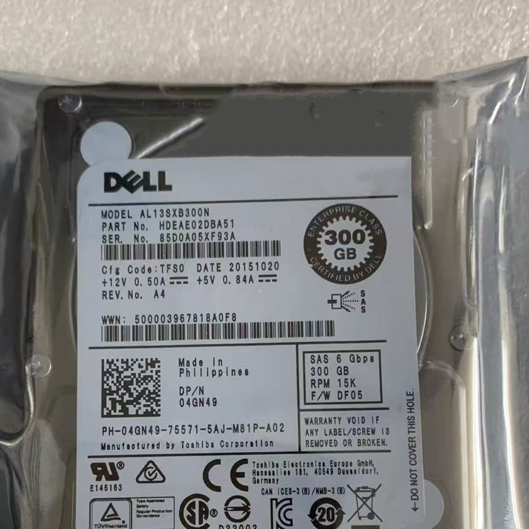 DELL 04GN49 AL13XB300N 300G SAS 15K 6G 2.5寸 4GN49服务器硬盘