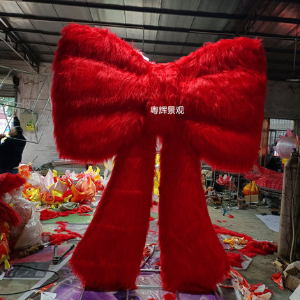 蝴蝶结商场门头装饰婚礼道具公园景区打卡道具节日场景装饰花灯