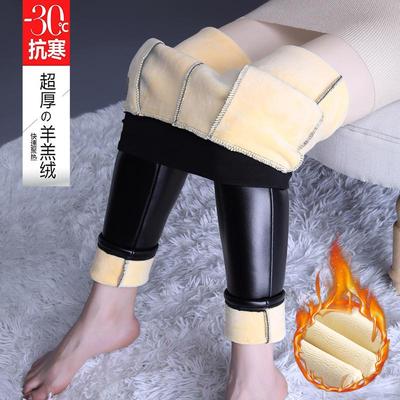 加厚加绒PU皮皮裤保暖