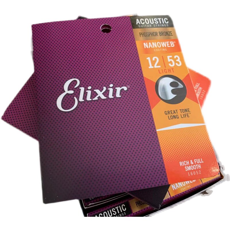 伊利克斯吉他弦民谣吉他琴弦线一套elixir琴弦全套16052镀膜防锈
