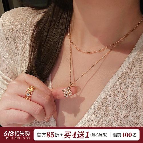 蜜蜂妈手作十字金刚杵锁骨项链