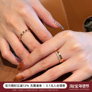 蜜蜂妈手作宋慧乔同款蜂巢戒指女轻奢高级感精致叠戴组合食指指环