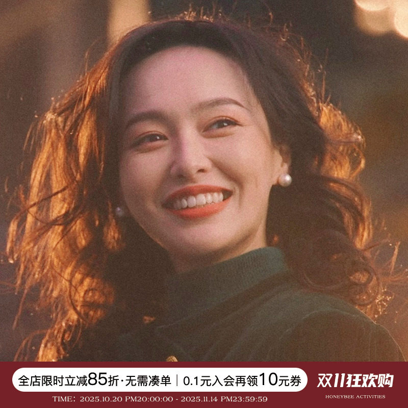 繁花汪小姐唐嫣同款10-12mm施家澳白色珍珠耳钉防过敏耳饰女耳环