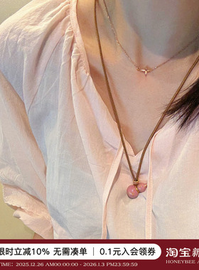 彩色滴油珐琅葫芦项链长款配饰