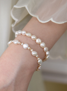 女巴洛克珍珠法式复古小众手链