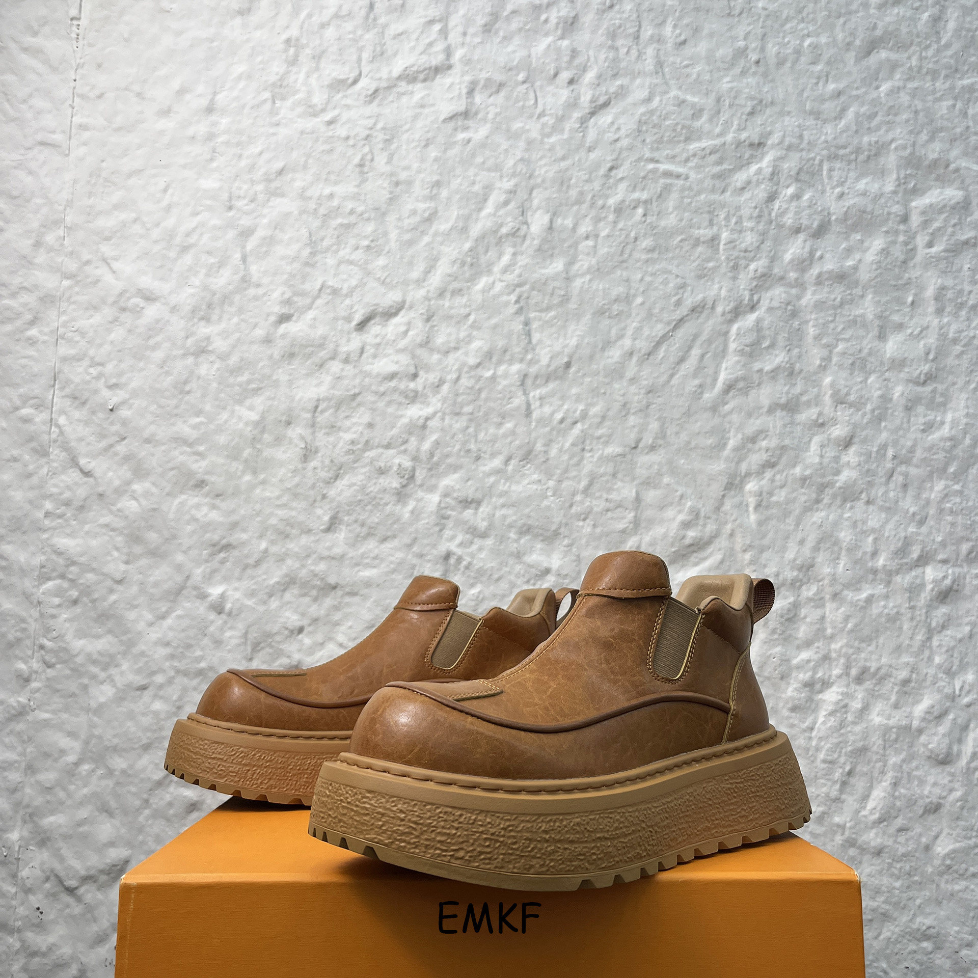 男鞋痞帅高级感复古工装切尔西靴百搭低帮加绒保暖增高厚底马丁靴,流行男鞋,马丁靴,淘宝优惠券,粉丝福利购,淘宝优惠卷