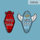 MOTEL666菱形恶魔天使创意胸针 闺蜜好姐妹情侣徽章金属别针挂饰