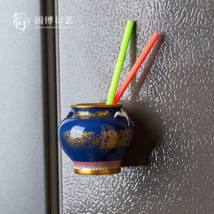 中国国家博物馆古代中国插花树脂冰箱贴创意精美花瓶送朋友礼物