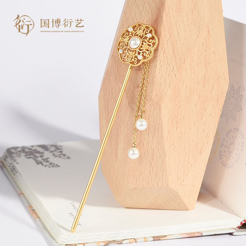 国博八瓣菱花发饰古风簪子盘头