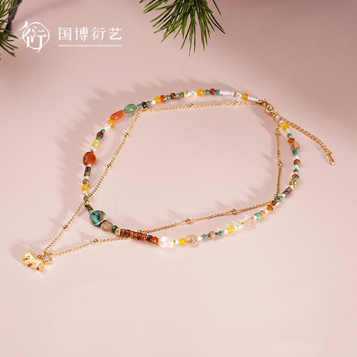 中国国家博物馆金马献瑞双圈项链
