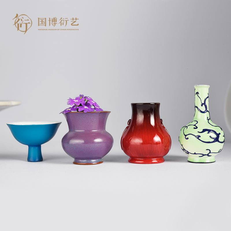 中国国家博物馆立体瓷器青铜器单个小盆栽冰箱贴创意家居饰品礼物