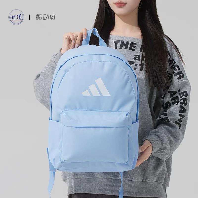 阿迪达斯潮流三道杠开合双肩包图片