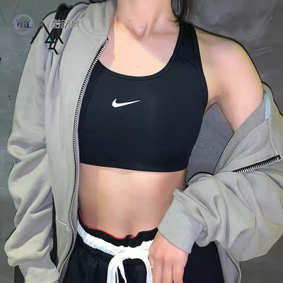 耐克女子LOGO健身运动黑白内衣