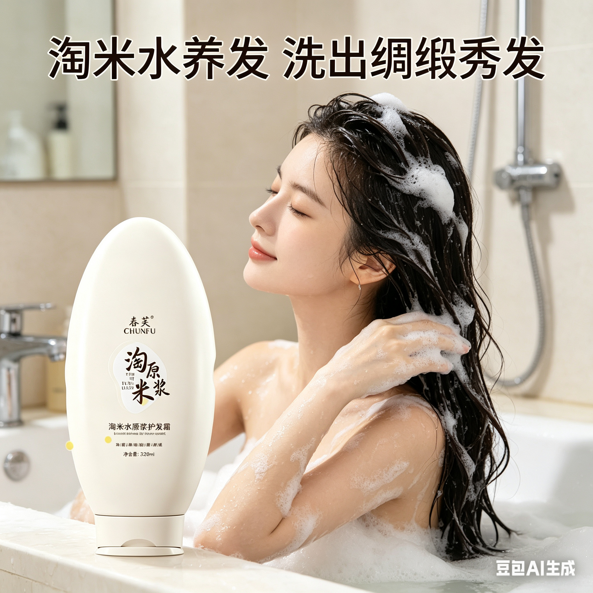 春芙淘米水护发霜柔顺亮泽护发素女改善毛躁发膜理发店专用批发