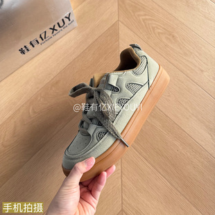 绿色透气面包鞋 2025秋冬新款 男士 休闲鞋 男生潮牌 鞋 厚底板鞋 有亿