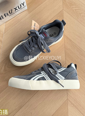 鞋有亿 2025秋冬新款爆款潮流男士休闲灰色鞋时尚鞋子百搭板鞋男