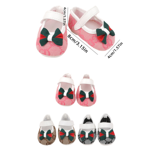 8cm鞋53-55cm娃娃蝴蝶结大号鞋子魔术贴22英寸重生娃娃配件