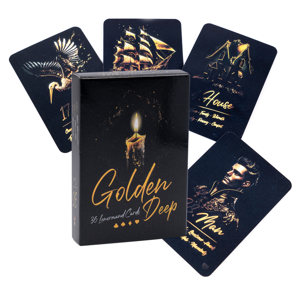 金色深渊雷诺曼卡牌 酷炫金色渐变利诺曼 Golden Deep Lenormand