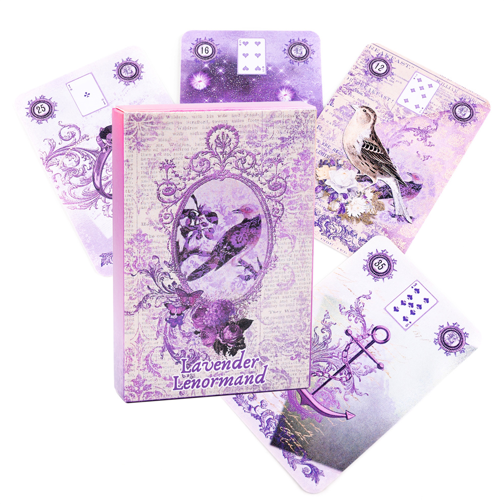 绝版美丽紫色薰衣草雷诺曼39张利诺曼 Lavender Lenormand
