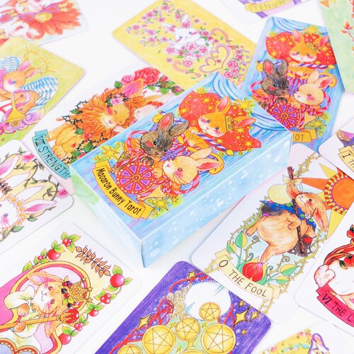 原创版权可爱灵动马卡龙兔子塔罗牌 macaron bunny tarot deck