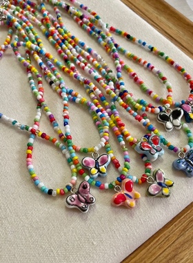 蝴蝶少女锁骨链甜美可爱锁骨链