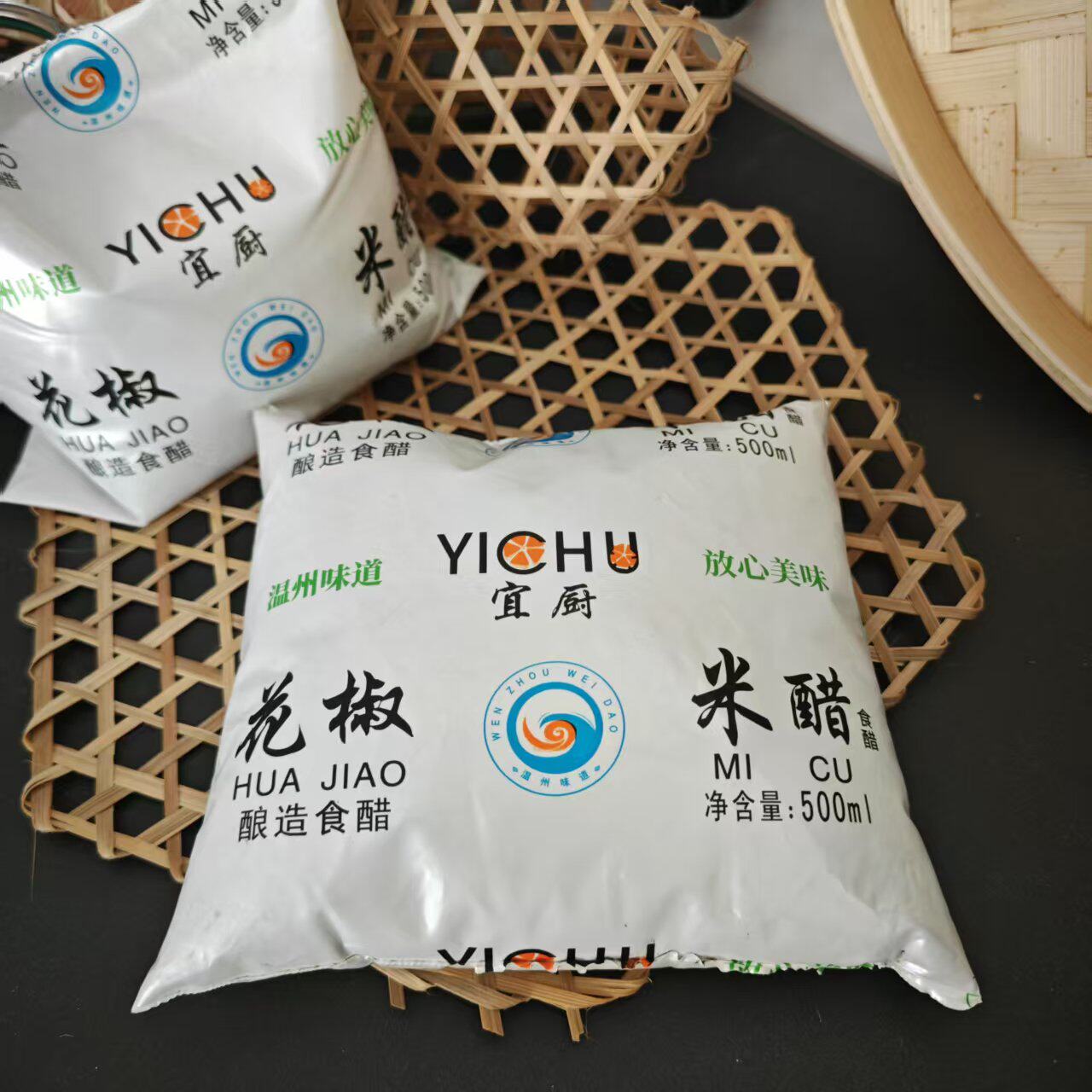 宜厨花椒米醋500ml酿造食醋家用凉拌调味料醋温州酱油醋醋蝶调料
