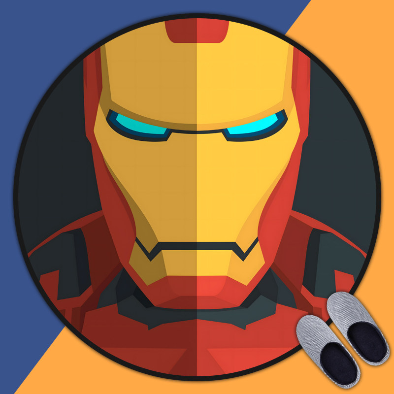 钢铁侠Iron Man漫威英雄周边地毯房间卧室床边毯电脑椅圆形地垫高性价比高么？