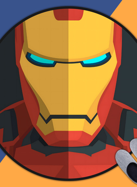 钢铁侠Iron Man漫威英雄周边地毯房间卧室床边毯电脑椅圆形地垫
