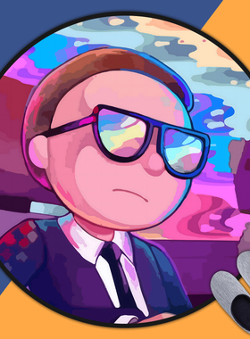 瑞克与莫蒂Rick and Morty动漫周边地垫电脑椅垫防滑家用圆形地垫