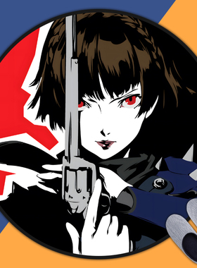 女神异闻录P5动漫周边地垫房间卧室床边毯电脑电竞椅防滑圆形地垫