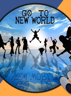 海贼王动漫周边地垫房间卧室床边毯动漫电脑电竞椅防滑圆形地垫