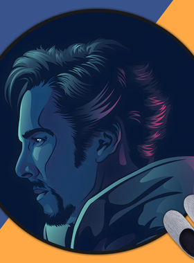 奇异博士漫威英雄周边地毯房间卧室床边毯电脑椅加厚防滑圆形地垫