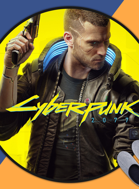 赛博朋克2077游戏周边地垫房间卧室床边毯电脑电竞椅防滑圆形地垫