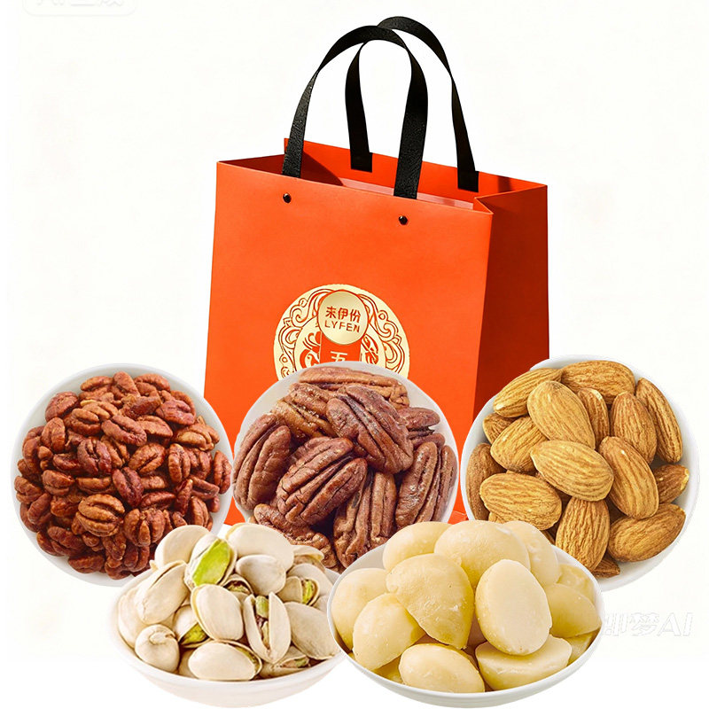 来伊份五福临门坚果礼盒混合干果大礼包干果炒货年货送礼节日团购