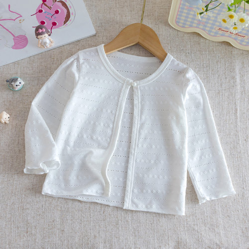 女童夏季薄款防晒开衫空调服