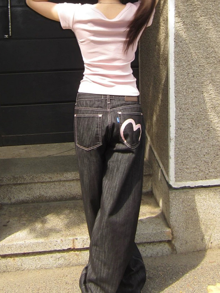 Plus Size Retro Heart Jeans | Direct from China - Taobao product photo 5
