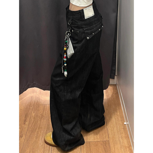 无注册商标美式大码复古牛仔裤