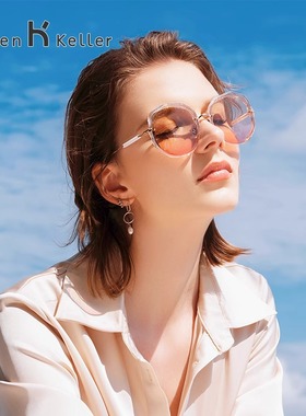 甜美可爱风~超仙公主风！海伦凯勒防紫外线墨镜时尚太阳镜女2223