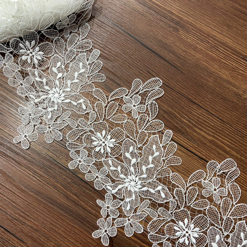 优质鱼丝线镂空蕾丝花边 头纱礼服婚纱手工diy蕾丝辅料装饰花边